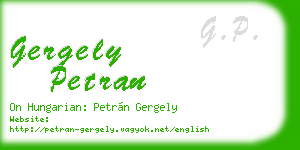 gergely petran business card